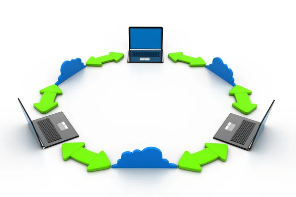 Cloud computing-apparaten — Stockfoto