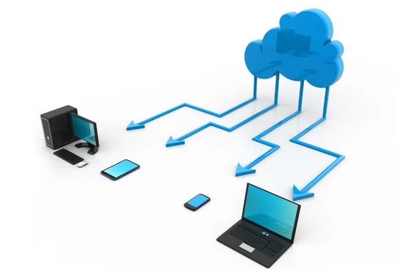 Il cloud computing — Foto Stock