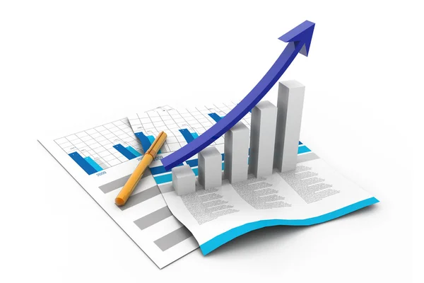 Gráfico de negocio en gráfico —  Fotos de Stock