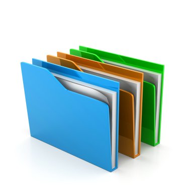 Folder with documents clipart