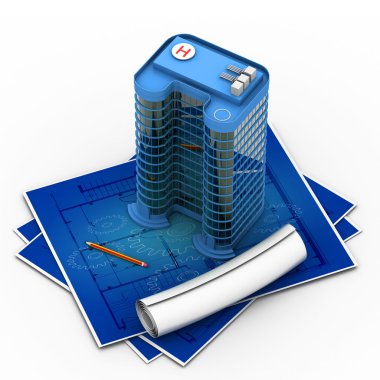 Modern project of building