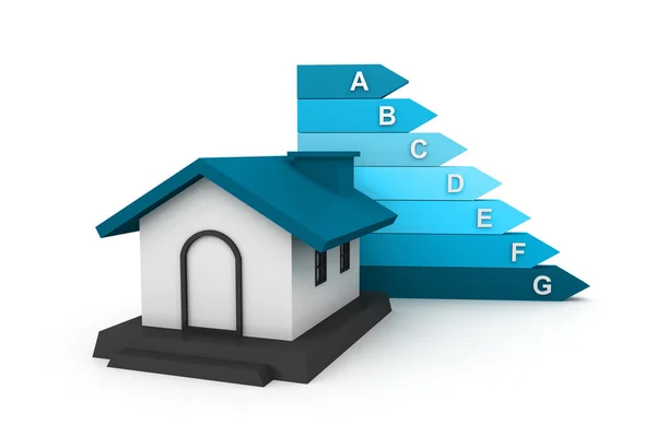 Housing energy efficiency rating certification system — Stock Photo, Image