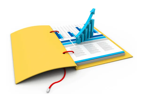 Business graph in chart — Stock Photo, Image