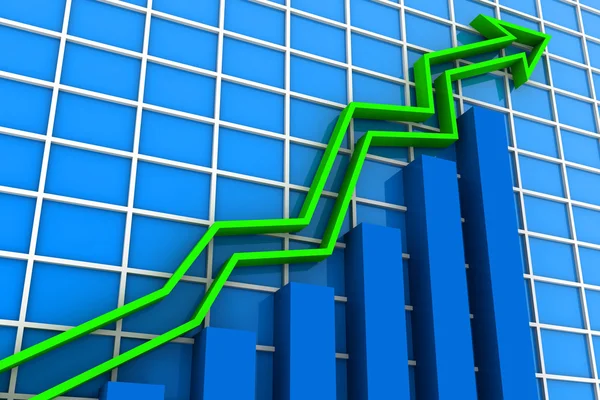 Business rising graph — Stock Photo, Image