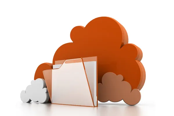 Cloud computing mapp & filer koncept — Stockfoto