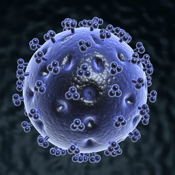 Virus 3d su sfondo bianco — Foto Stock