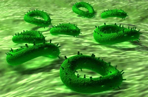 3D-Virus auf weißem Hintergrund — Stockfoto