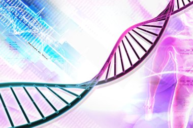 arka plan olarak bir dna dijital illüstrasyon