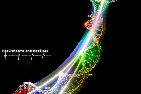 Ilustración digital del ADN — Foto de Stock