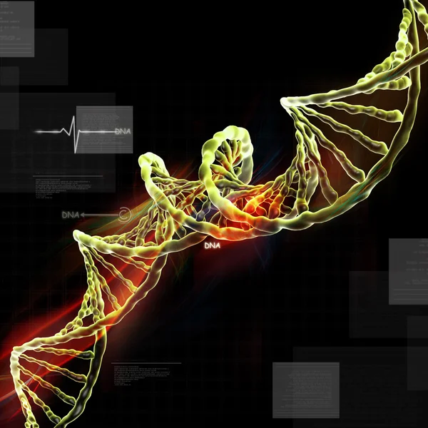 Dna im abstrakten Design — Stockfoto