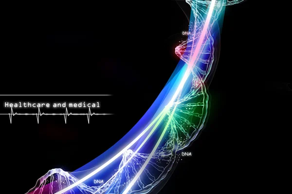 Digitální ilustrace DNA — Stock fotografie