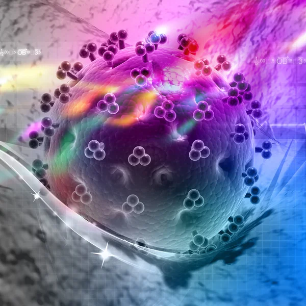 Digitale Illustration des 3D-Virus — Stockfoto