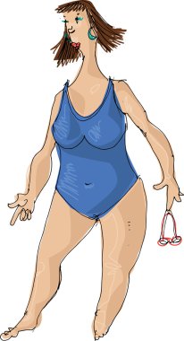 kadın bikini - cartoon