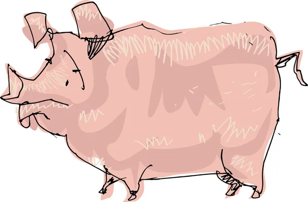 돼지-만화 — 스톡 벡터