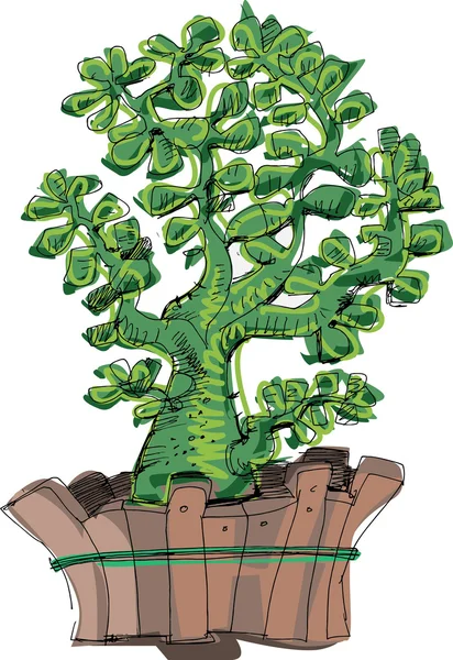 Экзотическое декоративное растение - мультфильм — стоковый вектор