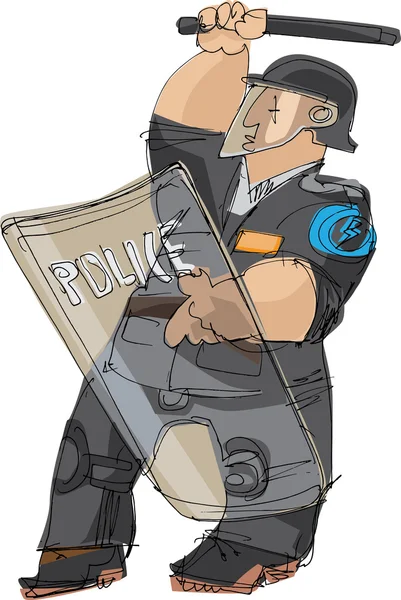 Policista - kreslený — Stockový vektor