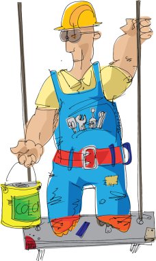 Endüstriyel dağcı - çizgi film