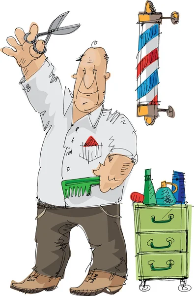 Barber cartoon Vector Art Stock Images | Depositphotos