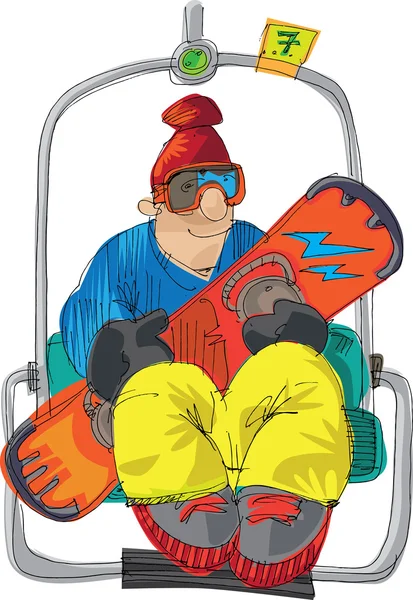 Snowboardåkare — Stock vektor