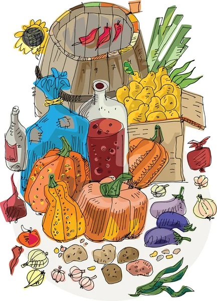 Warzywa - kreskówka — Wektor stockowy