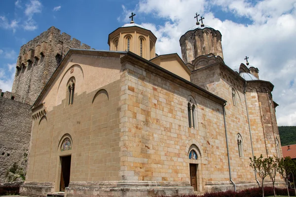 Monastère Manasija Également Connu Sous Nom Resava Est Monastère Orthodoxe — Photo