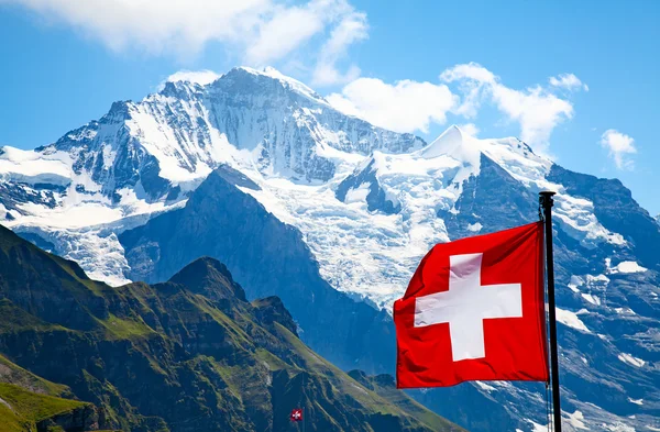 Schweiz flagga — Stockfoto