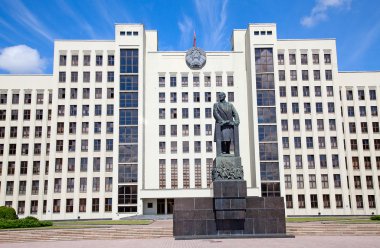 Minsk'te bina Parlamento. Belarus