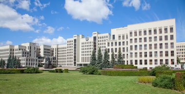 Minsk'te bina Parlamento. Belarus