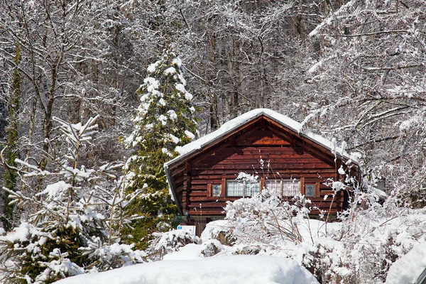 Vinter semesterhus — Stockfoto