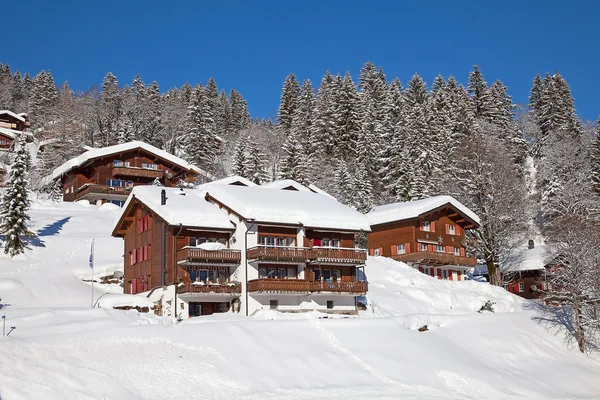 Vinter semesterhus — Stockfoto