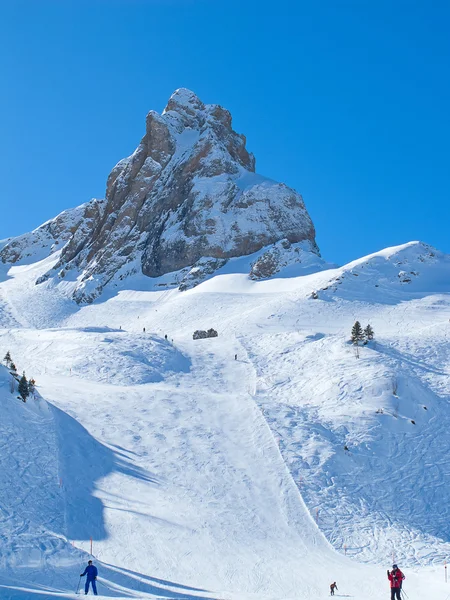 Skiën helling — Stockfoto