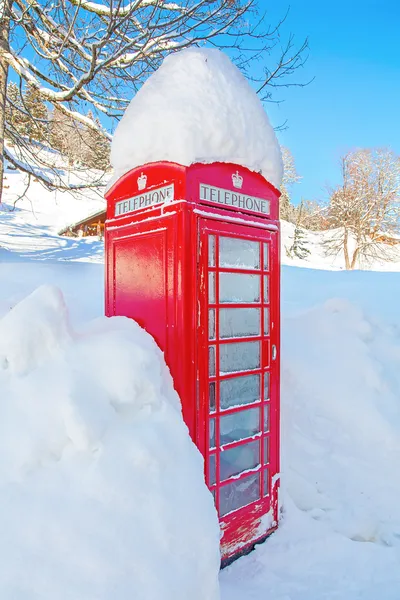 Rote Telefonzelle — Stockfoto