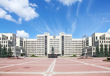 Minsk'te bina Parlamento. Belarus