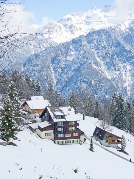 Vinter semesterhus — Stockfoto