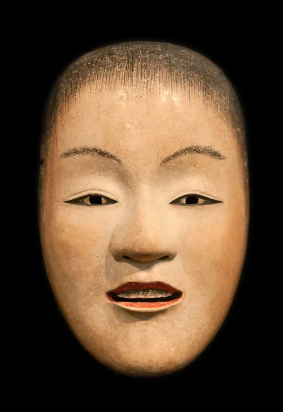 Zo Onna (beatiful kvinde) Noh maske - Stock-foto