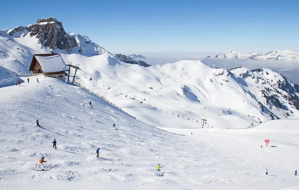 Skiën helling — Stockfoto