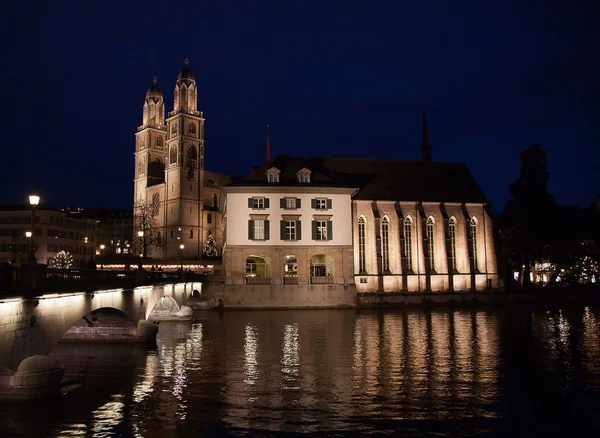 "Grossmunster" cathedral in Zurich — Stock Photo, Image