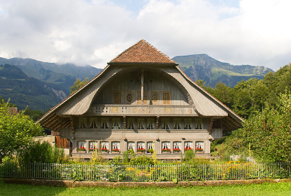 Traditional swiss farm house