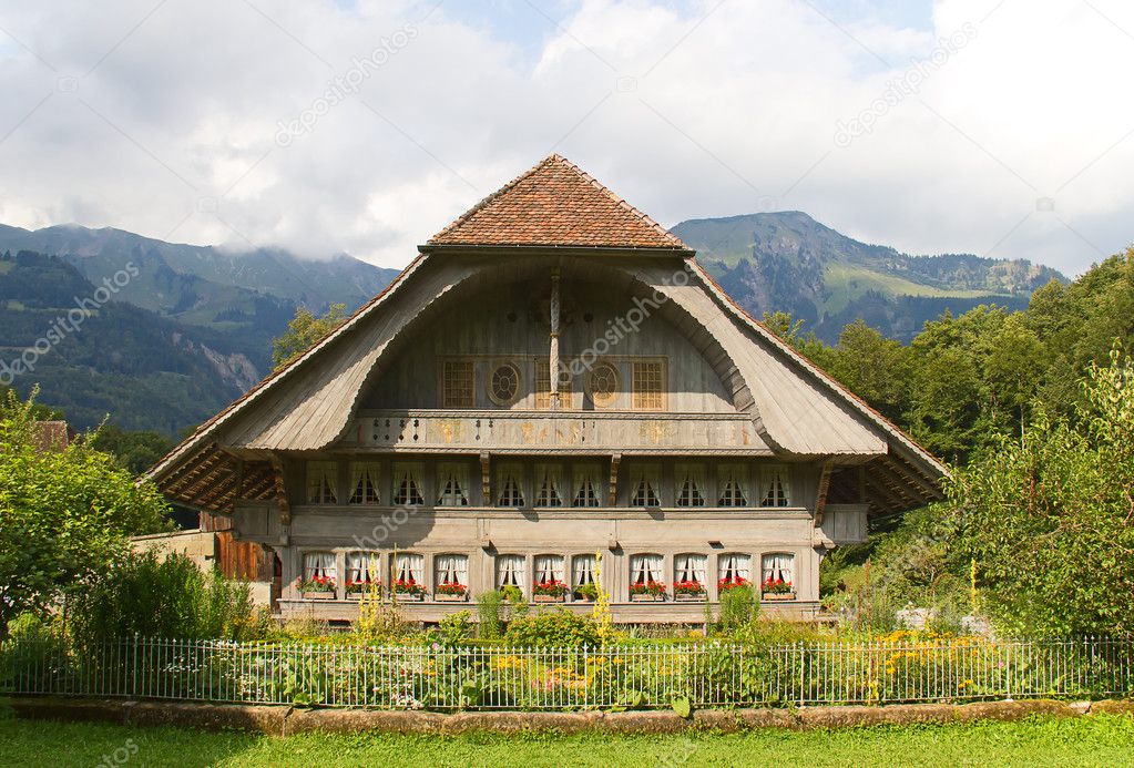 Traditional swiss farm house