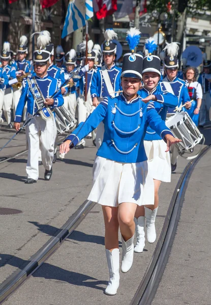 Parade zum Schweizer Nationalfeiertag in Zürich — Stockfoto