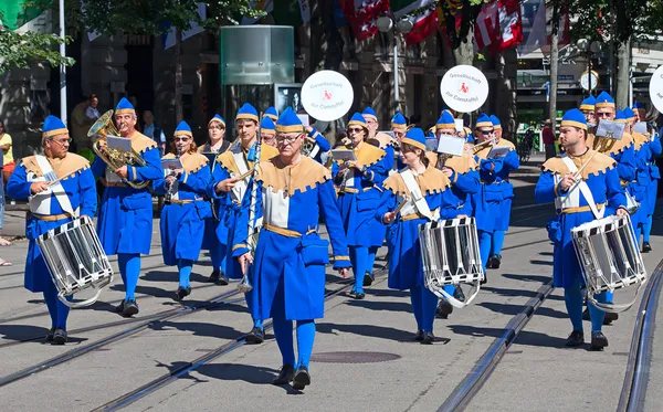 Swiss National Day parade in Zurich — Stock Photo, Image