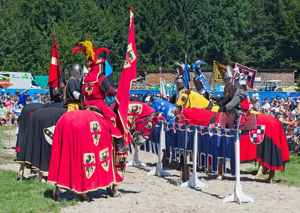 Riddare på hästar — Stockfoto