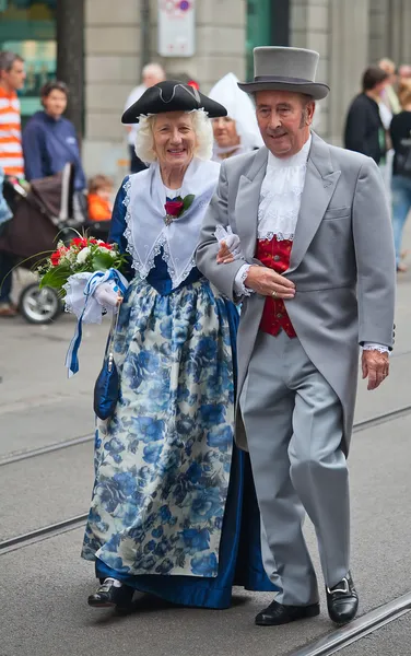 Schweiziska nationaldagen parad i Zürich — Stockfoto