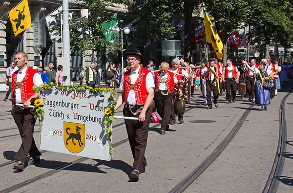 Parade zum Schweizer Nationalfeiertag in Zürich — Stockfoto