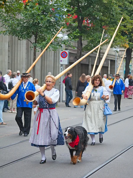 Schweiziska nationaldagen parad i Zürich — Stockfoto