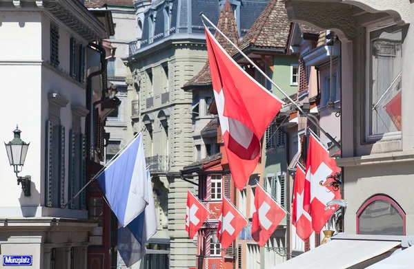 Alte strasse in zürch — Stockfoto