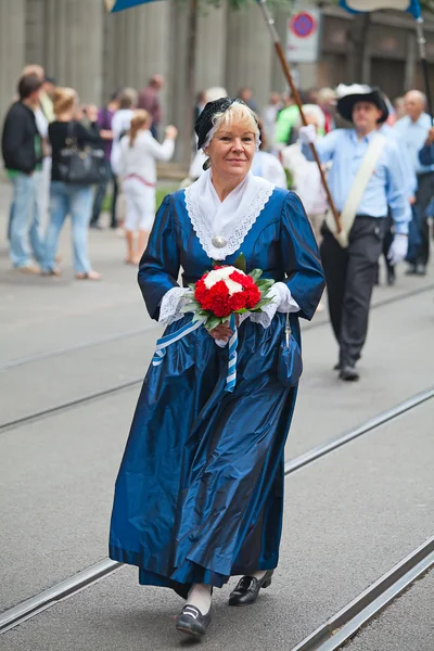 Švýcarský národní den parade v Zurichu — Stock fotografie