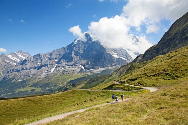 Hiking in alps — Zdjęcie stockowe