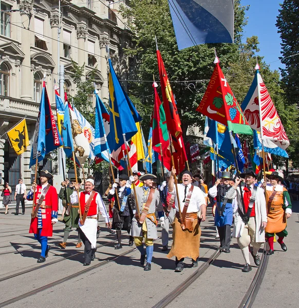 Švýcarský národní den parade v Zurichu — Stock fotografie
