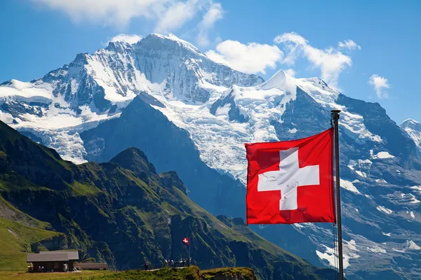 Swiss vlag — Stockfoto